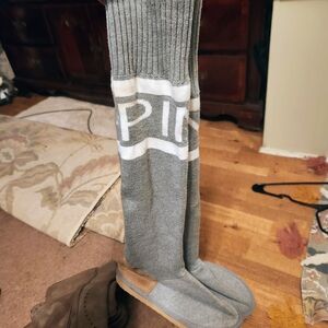 Gray PINK Victoria's Secret Women's Socks